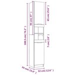 vidaXL Meubles de salle de bain 5 Pièces Sonoma gris Bois d'ingénierie