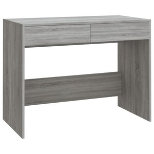 Bureau table poste de travail meuble d'ordinateur informatique étude sonoma 101 x 50 x 76 5 cm bois d'ingénierie gris 02_0023943