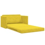 vidaXL Canapé de sol 2-en-1 Jaune 124x204x61 cm Velours