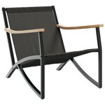 vidaXL Chaises de jardin avec coussins lot de 2 noir acier