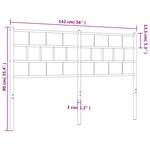 vidaXL Tête de lit métal blanc 135 cm
