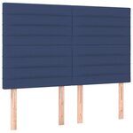 vidaXL Têtes de lit 4 Pièces Bleu 72x5x78/88 cm Tissu