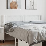 vidaXL Tête de lit métal blanc 120 cm