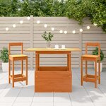 vidaXL Table de jardin cire marron 100x50x75 cm bois massif de pin