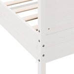 vidaXL Cadre de lit sans matelas blanc 180x200 cm bois massif de pin