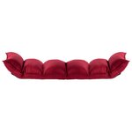 vidaXL Chaise pliable de sol Rouge bordeaux Tissu