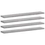 vidaXL Étagères murales 4 Pièces sonoma gris 60x10x1 5 cm bois ingénierie