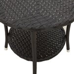 vidaXL Chaises inclinables de jardin lot de 2 et table résine tressée