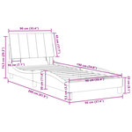 vidaXL Cadre de lit avec LED sans matelas vert foncé 90x190 cm velours