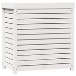 vidaXL Table de rempotage avec étagères blanc bois massif de pin