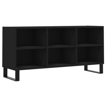 vidaXL Meuble TV noir 103 5x30x50 cm bois d'ingénierie