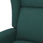 vidaXL Fauteuil de massage Vert foncé Tissu