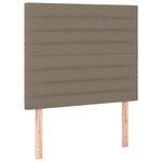vidaXL Sommier à lattes de lit avec matelas Taupe 90x190 cm Tissu