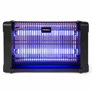 Perel Destructeur d'insectes  électrique  LED UV  grille 2800 V  bac collecteur amovible  80 m²  noir