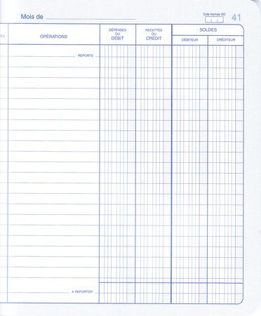 Carnet de position de compte 210 X 190 – 80 pages
