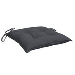 vidaXL Coussins de chaise lot de 2 anthracite 40x40x7 cm tissu oxford