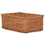 vidaXL Ensemble de paniers gigognes 4 Pièces Marron Saule