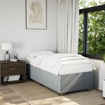 vidaXL Cadre de lit Gris clair 100x200 cm Tissu