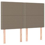 vidaXL Sommier à lattes de lit avec matelas Taupe 140x190 cm Tissu