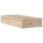 vidaXL Cadre de lit avec tête de lit 90x200 cm bois de pin massif