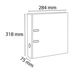Classeur À Levier Polypropylène Dos De 75mm - Vert Clair - X 20 - Exacompta