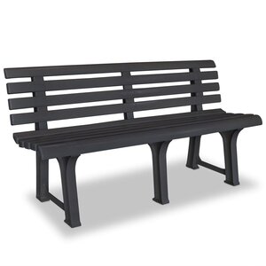 vidaXL Banc de jardin 145 5 cm plastique anthracite