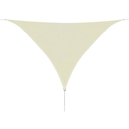 vidaXL Parasol en PEHD triangulaire 5x5x5 m Crème