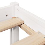 vidaXL Cadre de lit sans matelas blanc 200x200 cm bois massif de pin