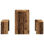 vidaXL Ensemble table à manger et bancs 3 Pièces bois d'ingénierie