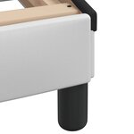 vidaXL Lit avec matelas blanc et noir 90x200 cm similicuir