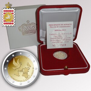 Pièce de monnaie 2 euro commémorative Monaco 2013 BE – ONU