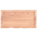 vidaXL Dessus de table marron clair bois chêne massif traité
