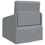 vidaXL Canapé-lit 2-en-1 Gris clair 65x80x83 cm Tissu