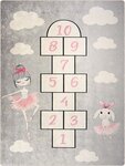 Tapis enfant Marelle 120 x 160 cm - Gris