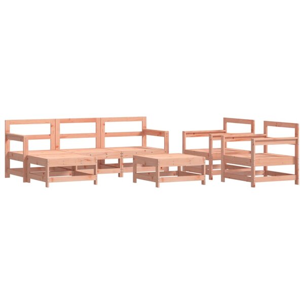 vidaXL Salon de jardin 7 Pièces bois massif douglas