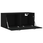 vidaXL Armoire murale noir 80x36 5x35 cm bois d'ingénierie