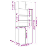 vidaXL Armoire de rangement sonoma gris 80x42 5x225 cm
