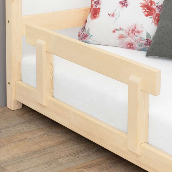 Barrière de lit enfant bois massif couleur bois naturel