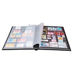 Album De Timbres Simili-cuir 32 Pages Noires - 22 5x30 5 Cm - Noir - Exacompta