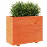 vidaXL Jardinière cire marron 90x40x72 5 cm bois de pin massif