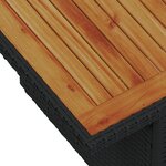Ensemble complet de 9 pièces avec coussins rattan poly noir
