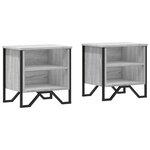 vidaXL Tables de chevet 2 Pièces sonoma gris 40x30x40cm bois d'ingénierie