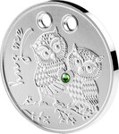 Monnaie en argent 500 francs g 8.8 millésime 2023 hug me owls pendant