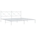 vidaXL Cadre de lit métal avec tête de lit blanc 200x200 cm