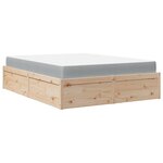 vidaXL Lit avec matelas 140x190 cm bois massif de pin