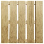 vidaXL Dalles de terrasse 6 Pièces 50x50 cm Bois Vert