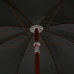 vidaXL Parasol de jardin avec mât en acier 180 cm anthracite