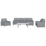 vidaXL Ensemble de canapés 4 Pièces repose-pied et coussins décoratifs
