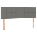 vidaXL Sommier à lattes de lit et matelas et LED Gris foncé 140x190 cm