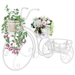 vidaXL Support de plantes sous forme de vélo Style vintage Métal